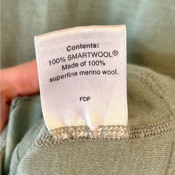 SmartWool Sage Green Crew Neck Base Layer Long Sleeve Size M Casual 100% wool - Picture 7 of 8